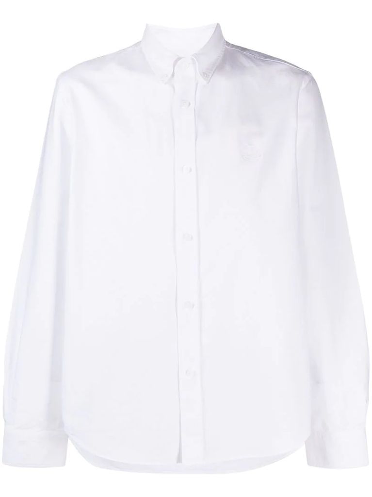 long-sleeve button-fastening shirt