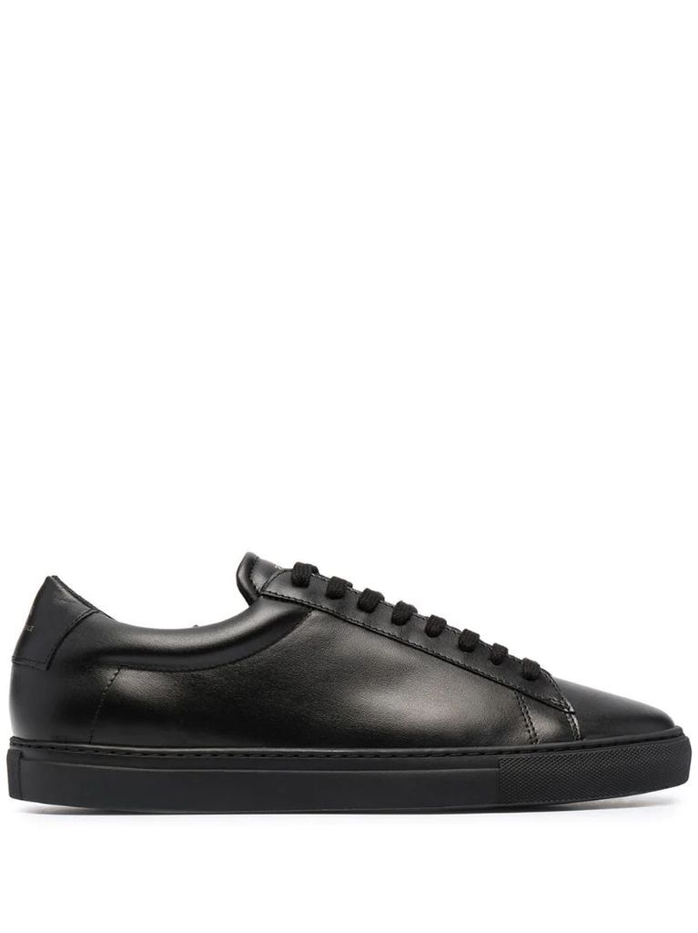 leather lace up trainers