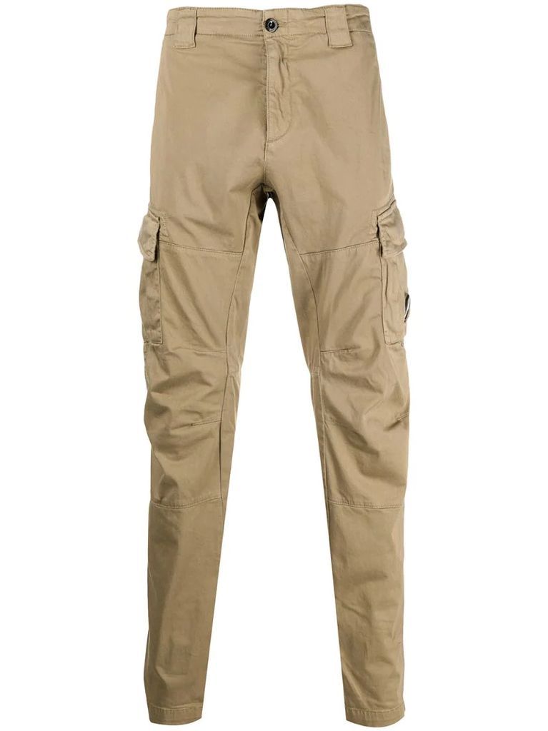 stretch-cotton cargo trousers