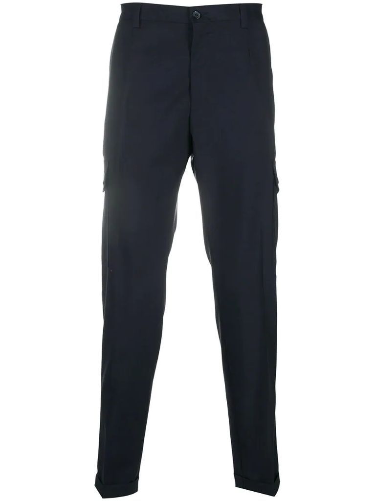 patch-pocket tapered trousers