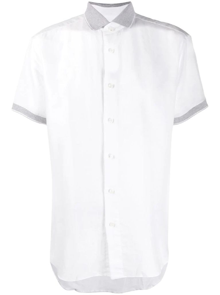 short-sleeved button-up shirt