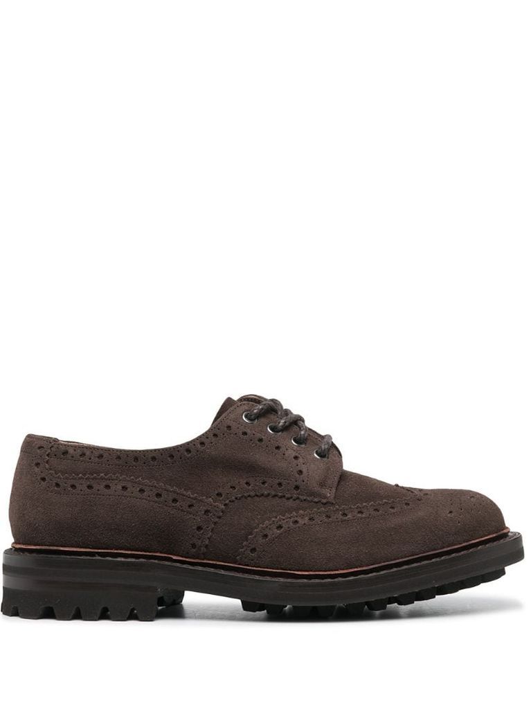 round toe suede brogues