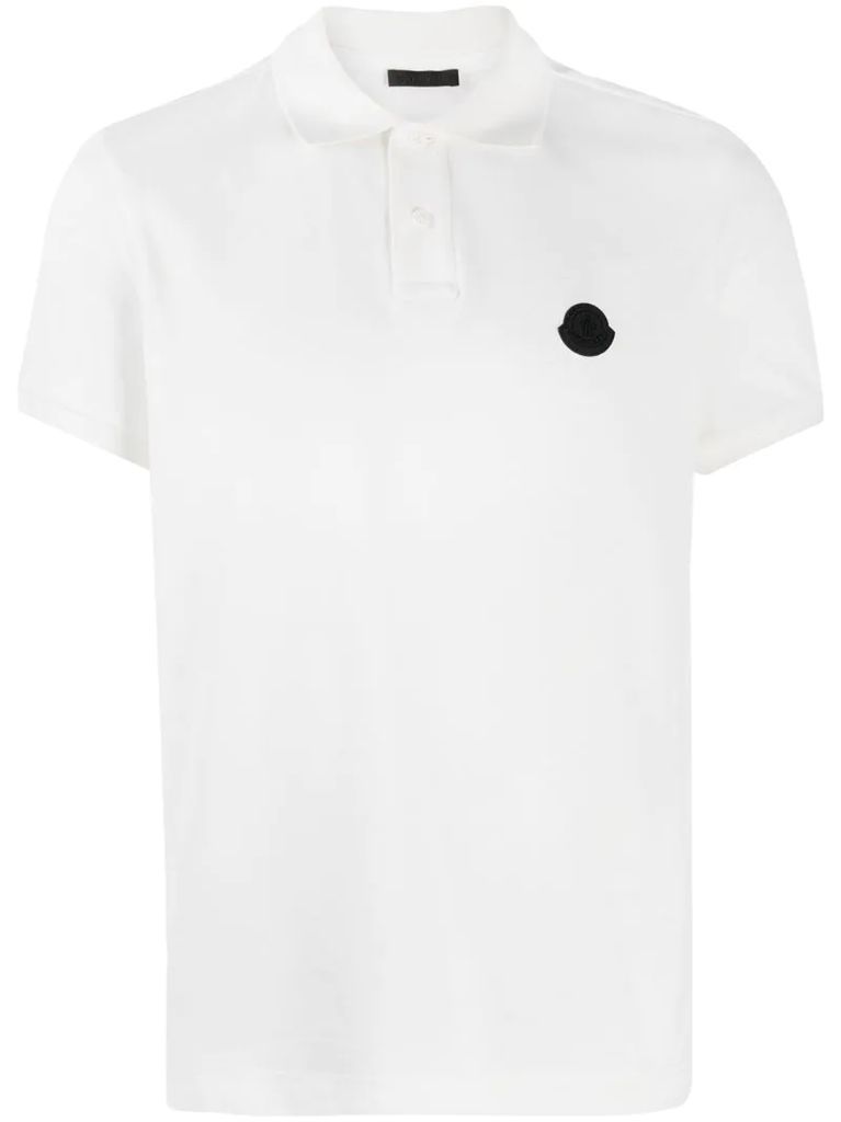 logo-patch polo shirt