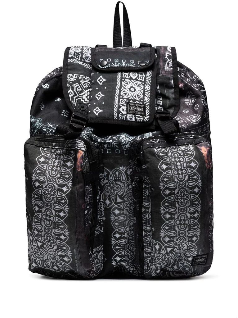 x Porter bandana print backpack