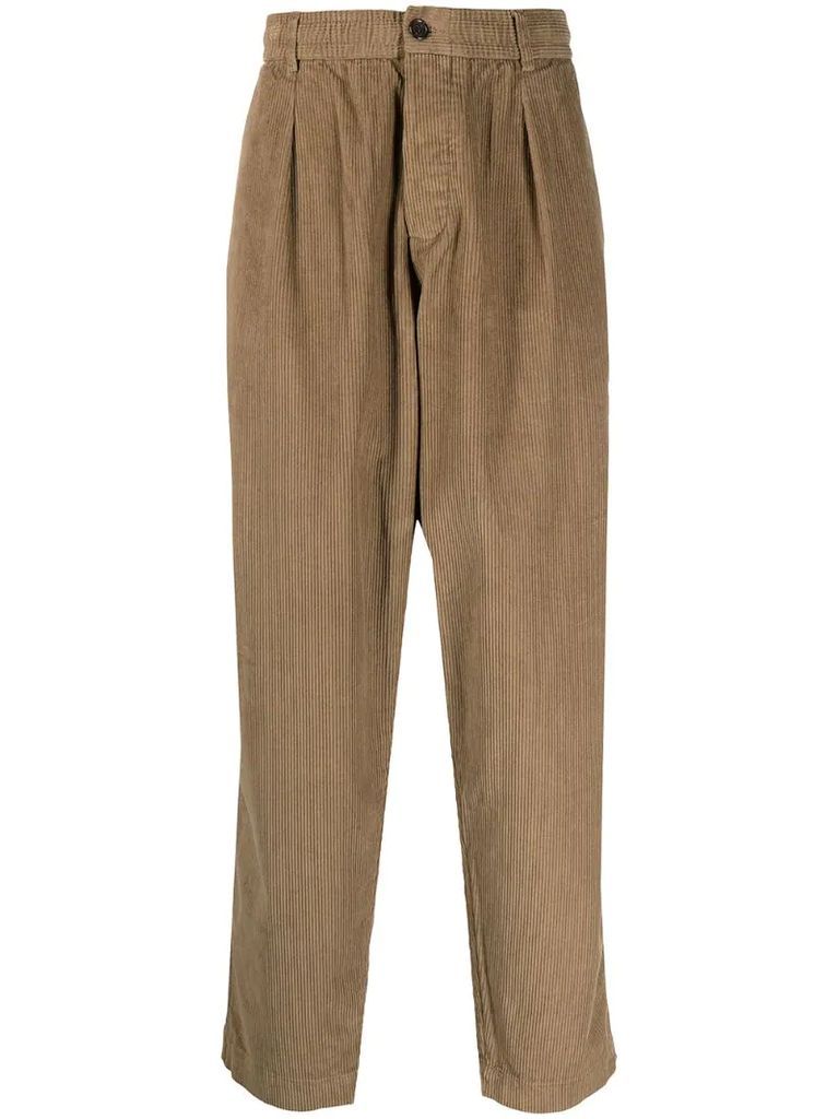 dropped-crotch corduroy trousers