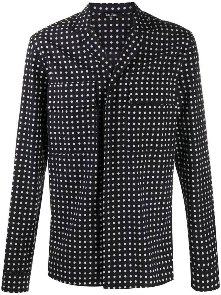 dotted cotton shirt