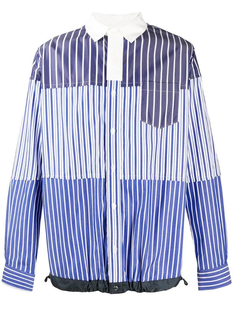 mixed stripes print shirt
