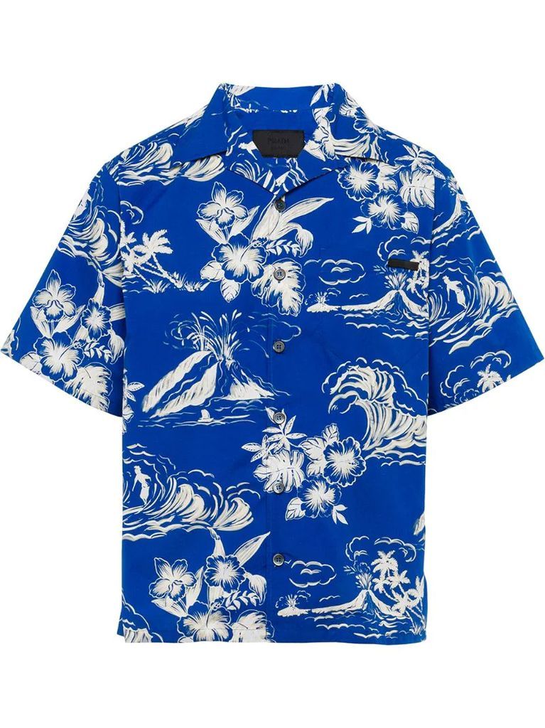 Hawaii-print shirt