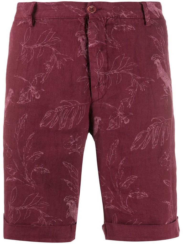 foliage print bermuda shorts