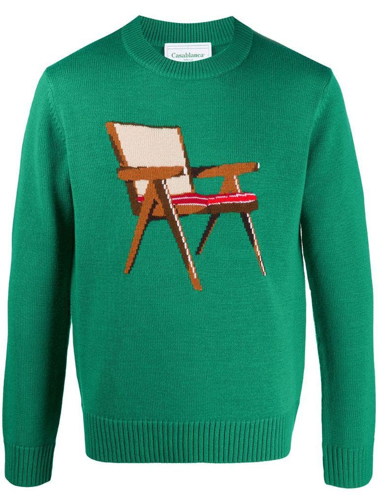 embroidered long-sleeve jumper