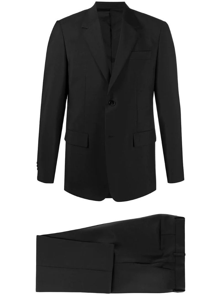 two-piece single-breasted wool suit