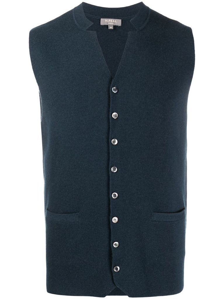 Milano collared cashmere waistcoat