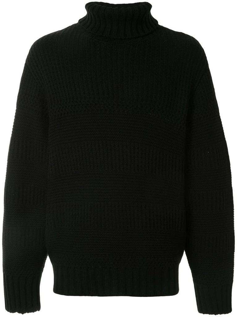 roll neck chunky knit jumper