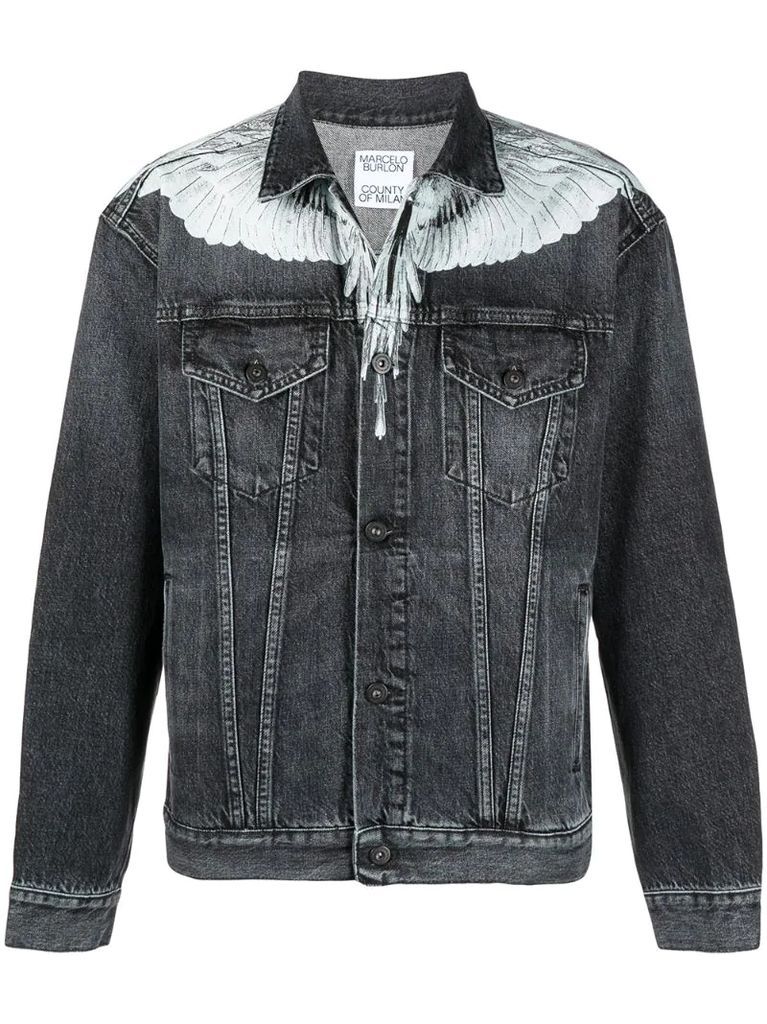 button-front denim jacket