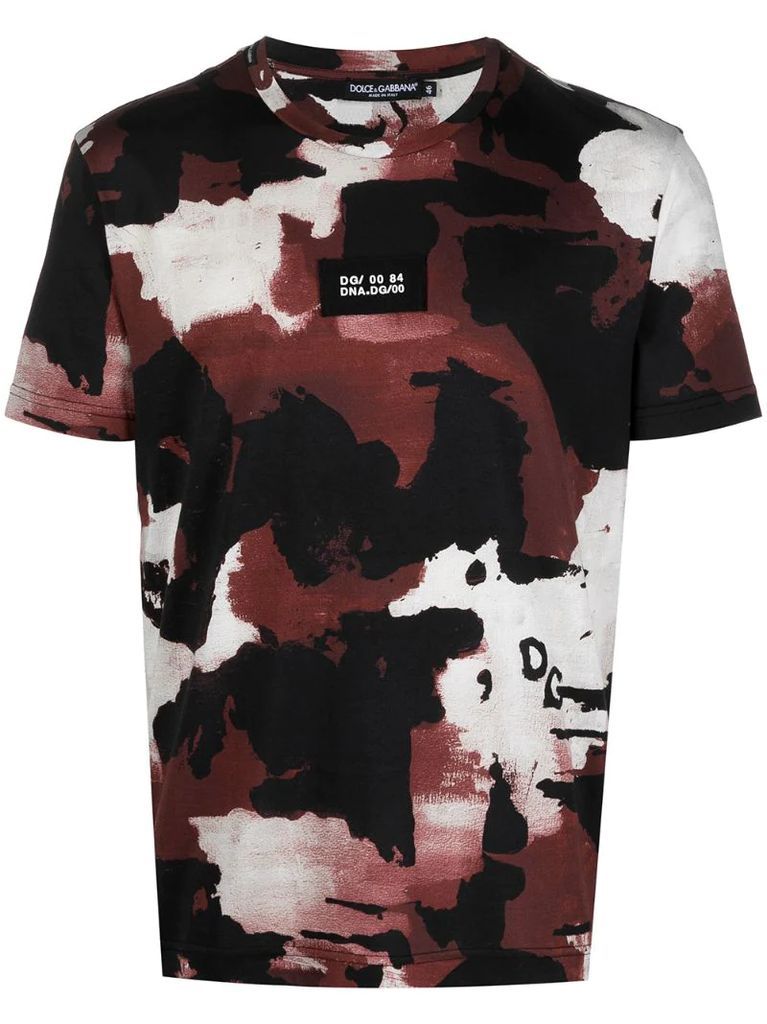 camouflage print cotton T-shirt