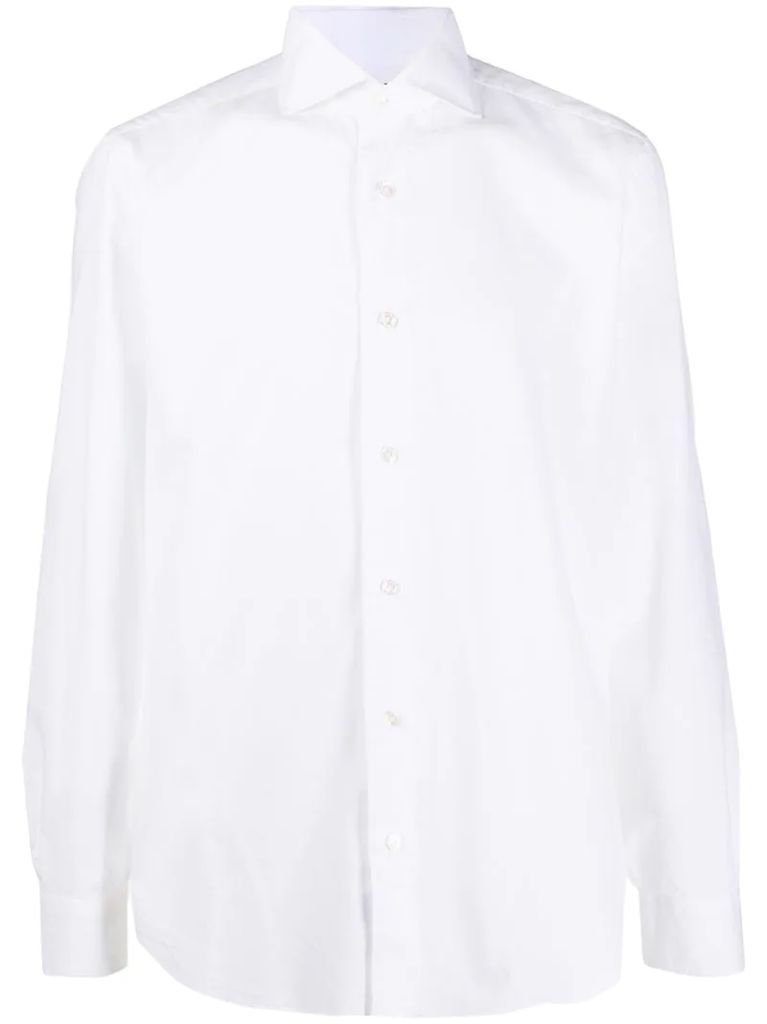 cotton button-up long sleeve shirt