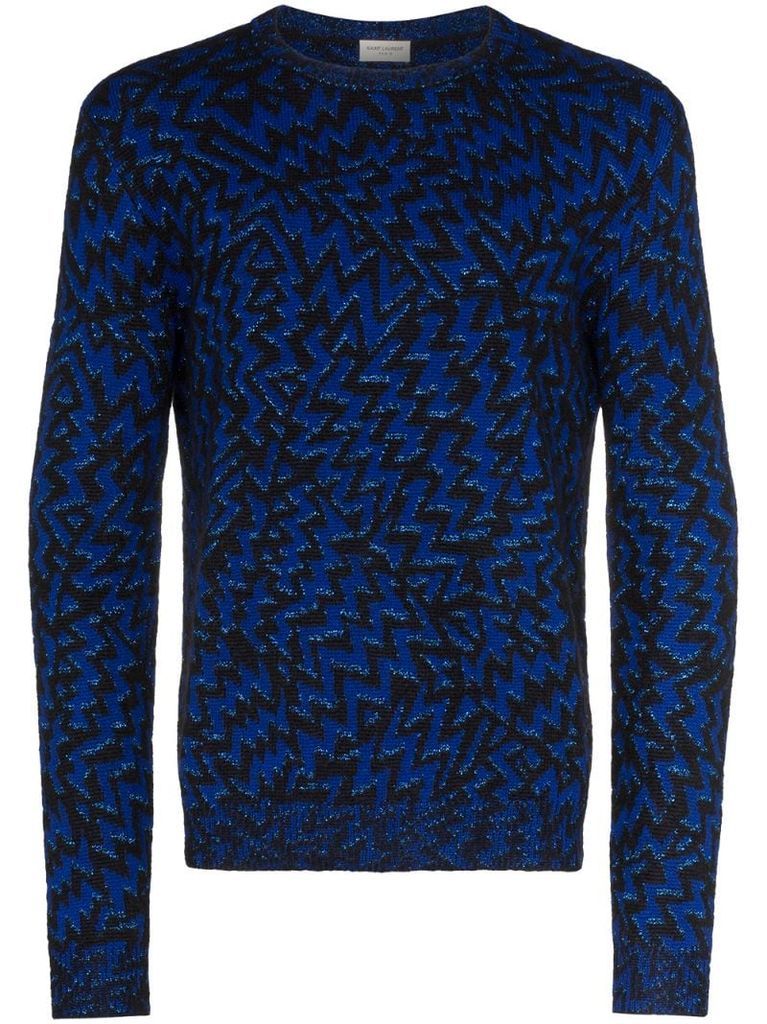 Eclaire zig-zag jacquard sweater