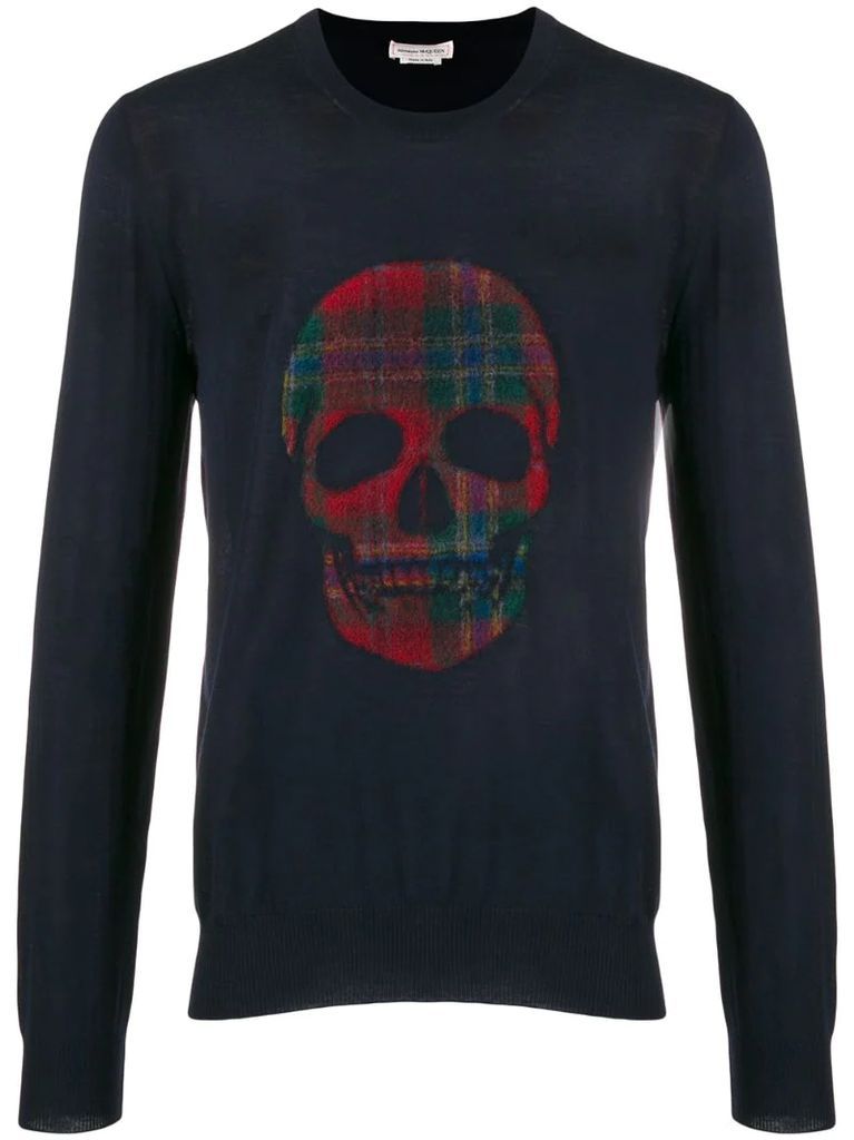 skull motif sweater