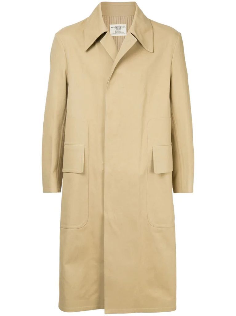 concealed fastening mid-length coat