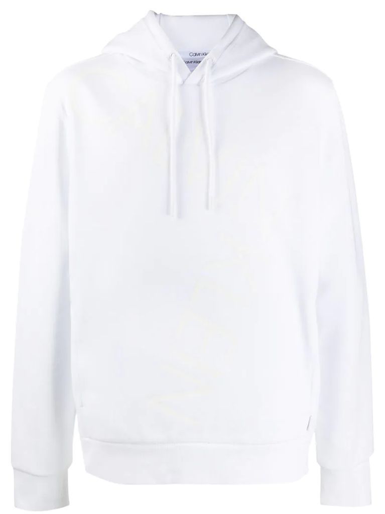 logo print hoodie