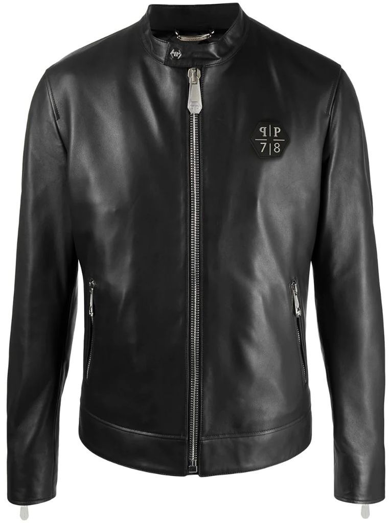 Iconic Plein leather jacket