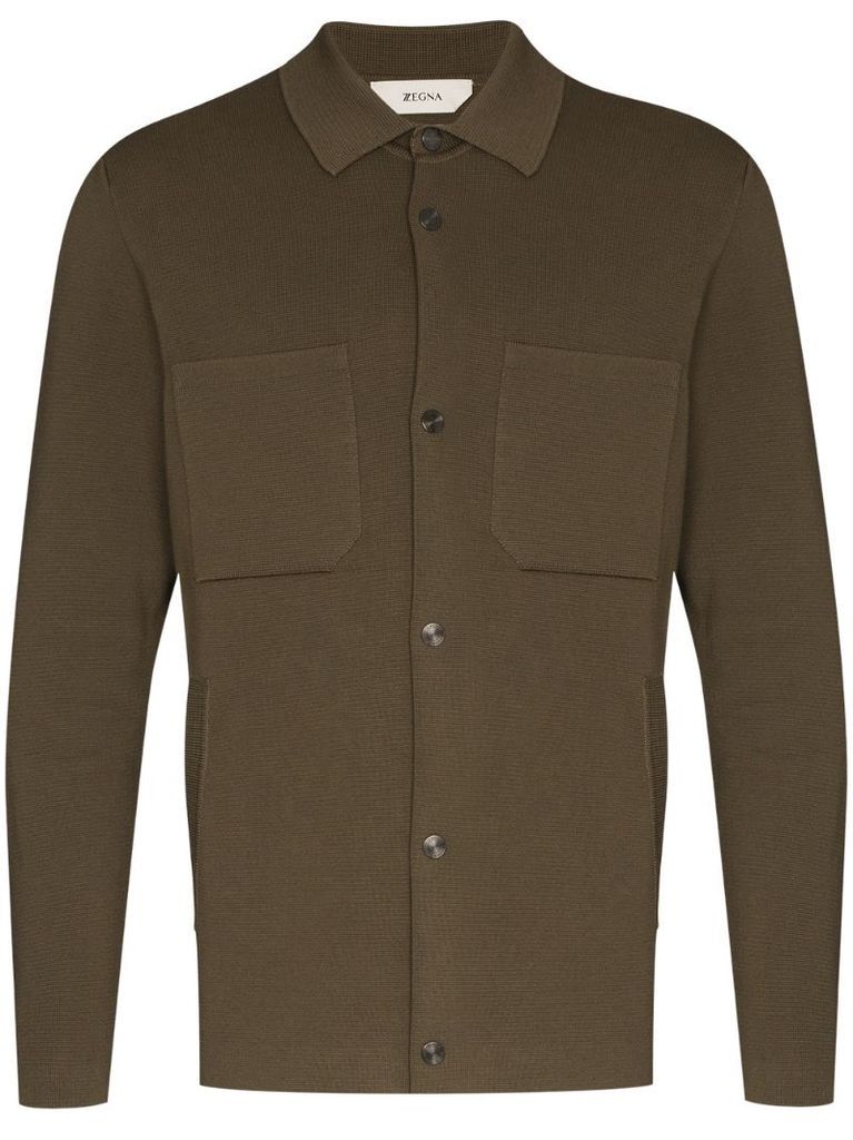 military-style cotton shirt jacket
