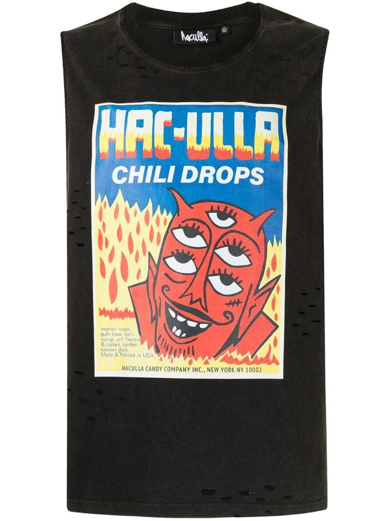 Chili Drops sleeveless T-shirt