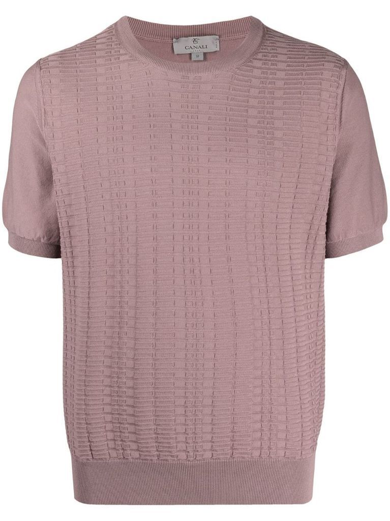 textured knit t-shirt