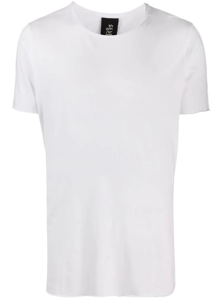 raw hem short-sleeved T-shirt