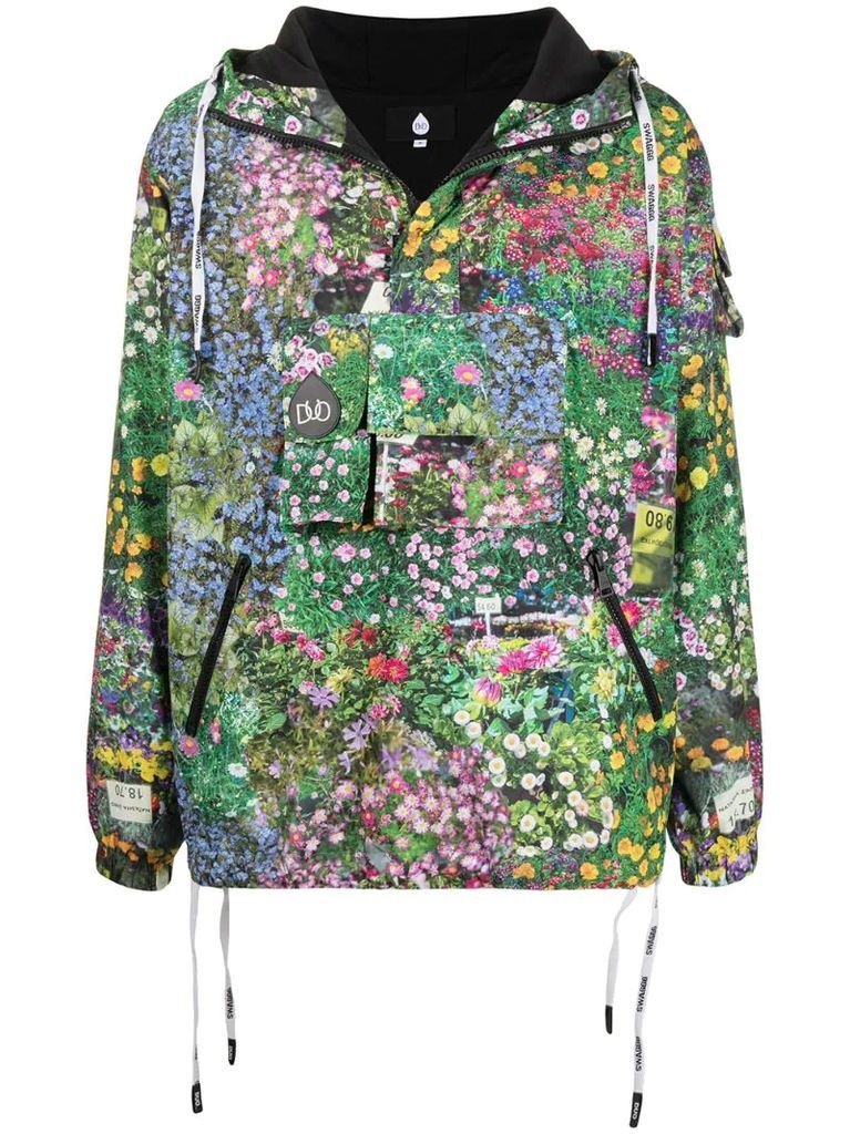 floral shell anorak