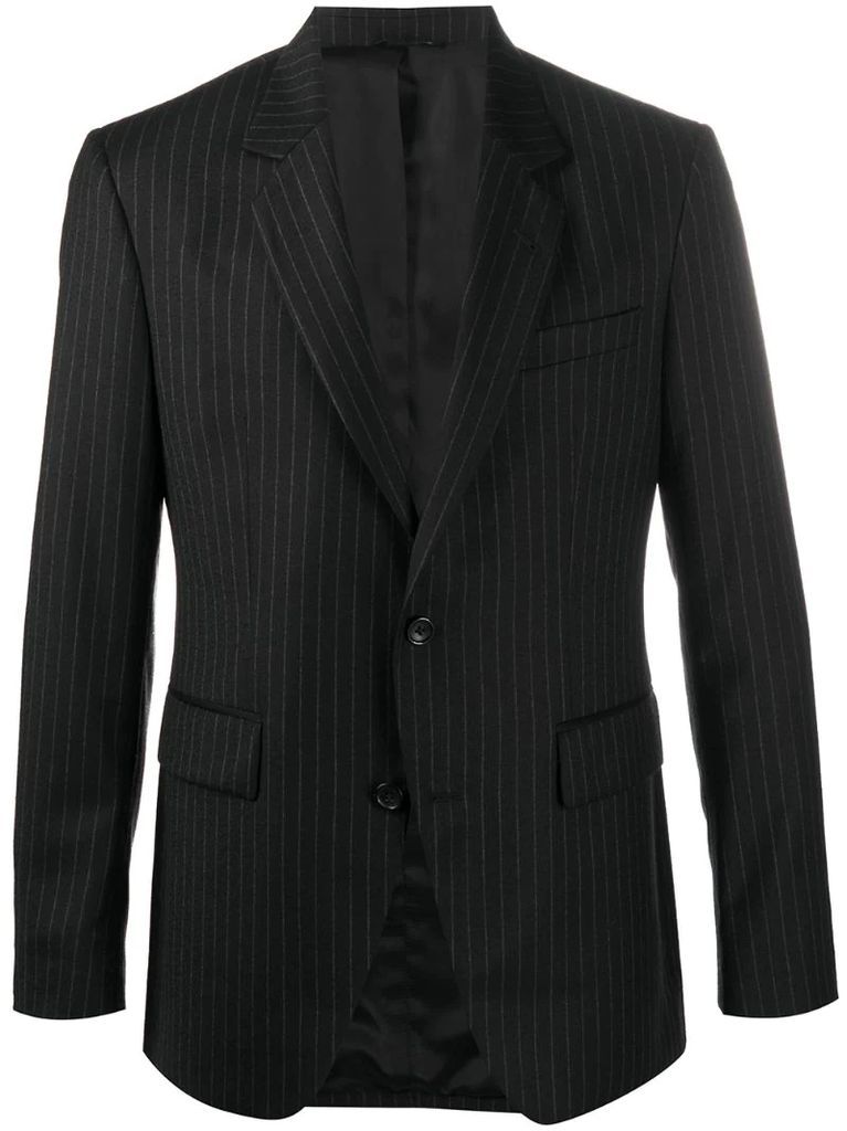 tailored pinstripe suit jacket