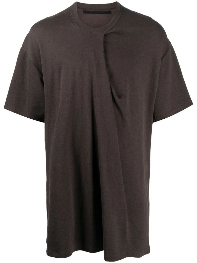 drape-detail loose-fit T-shirt