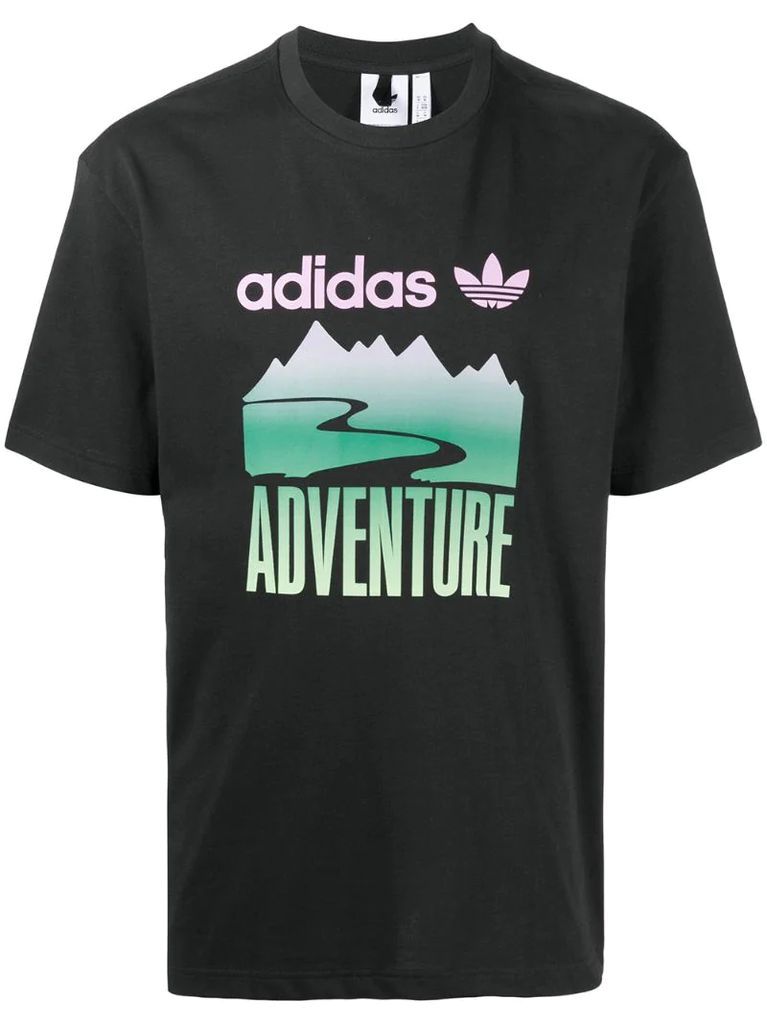Adventure Mountain logo-print T-shirt
