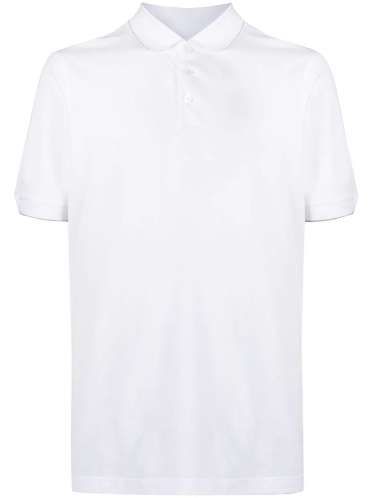 classic white polo shirt