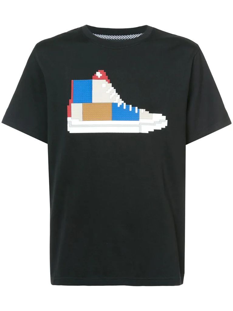 patchwork sneaker T-shirt