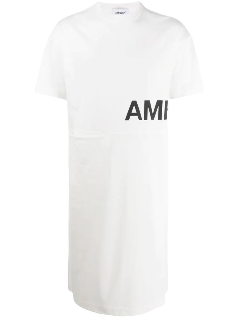 long-line logo-print T-shirt