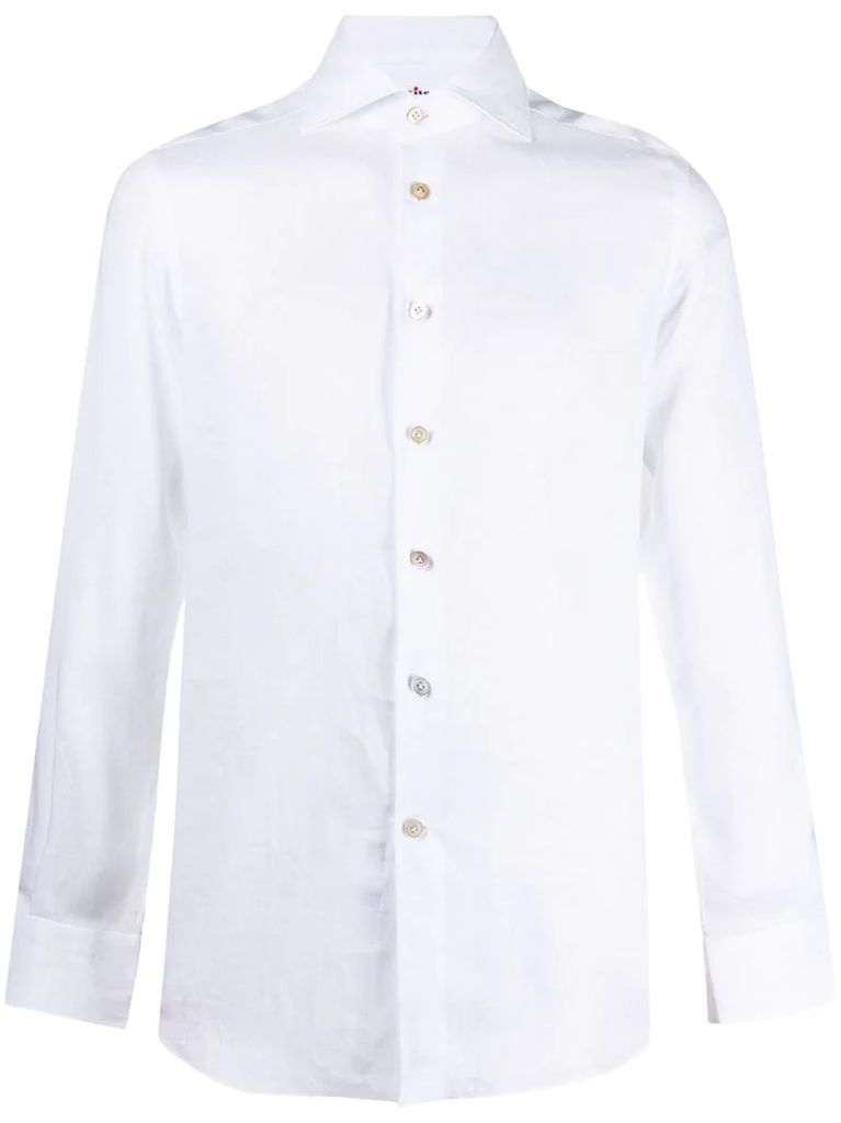 French collar linen shirt