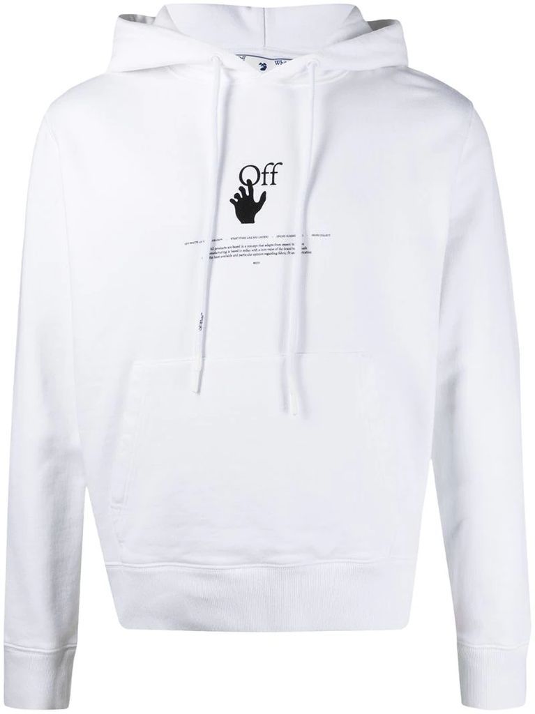 graffiti logo print hoodie