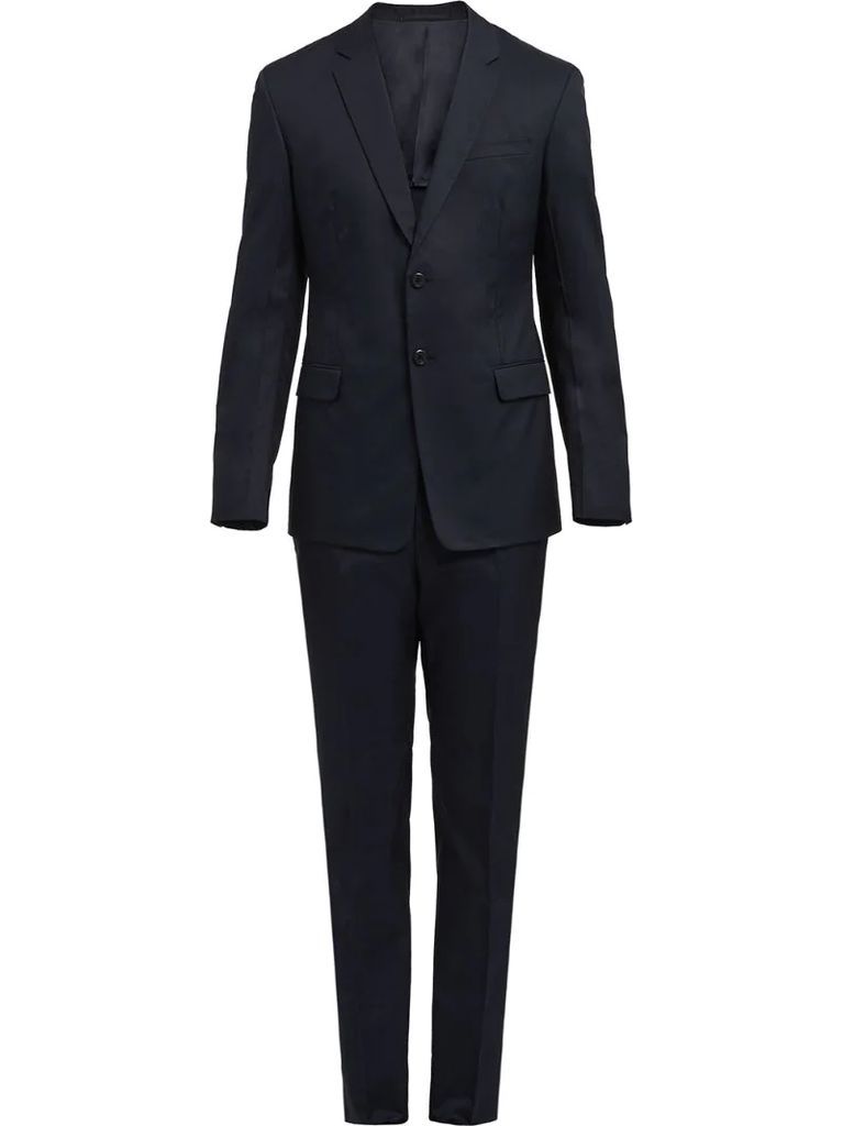 single-breasted twill suit