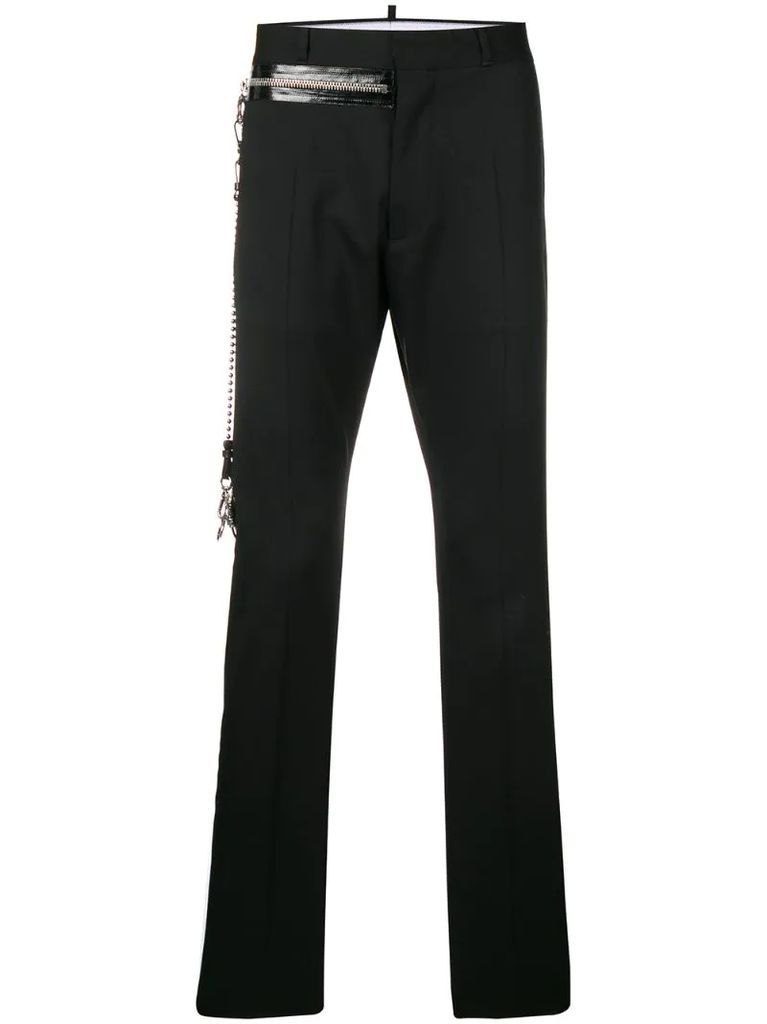 zip tailored trousers