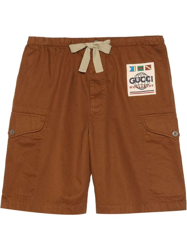 washed cotton drill shorts