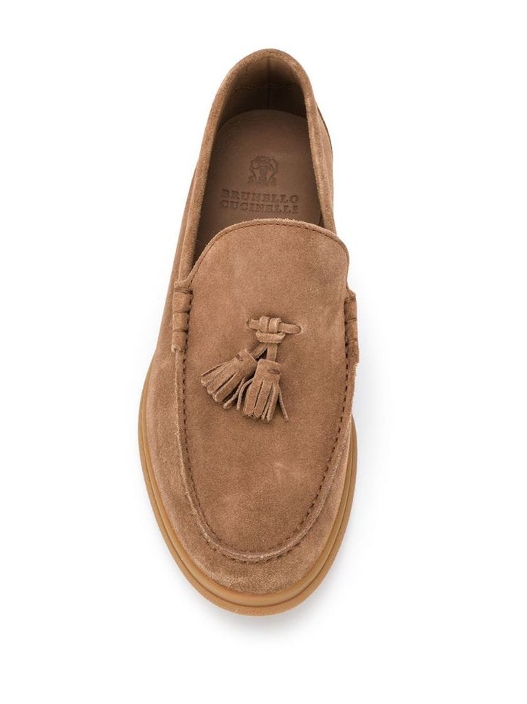 tassel-embellished low-heel loafers