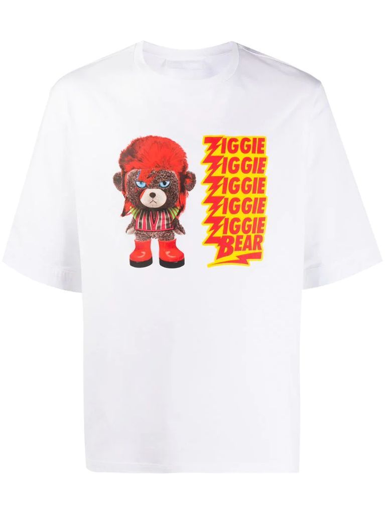 Ziggie bear print cotton T-shirt