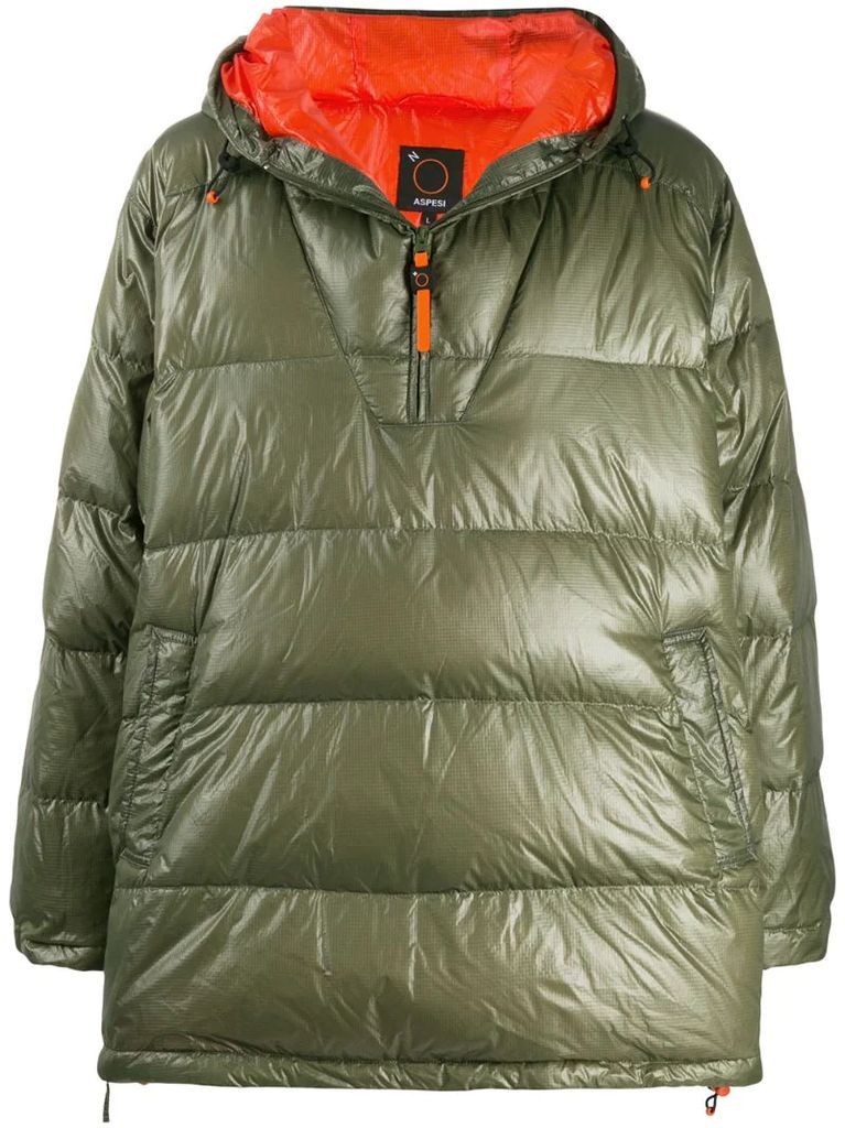 pullover puffer coat