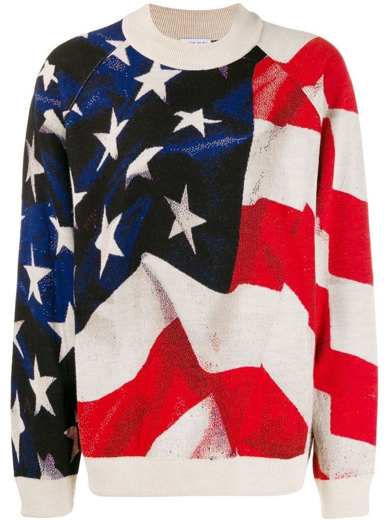 USA flag print jumper