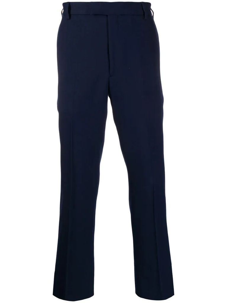 Band embroidery tailored trousers