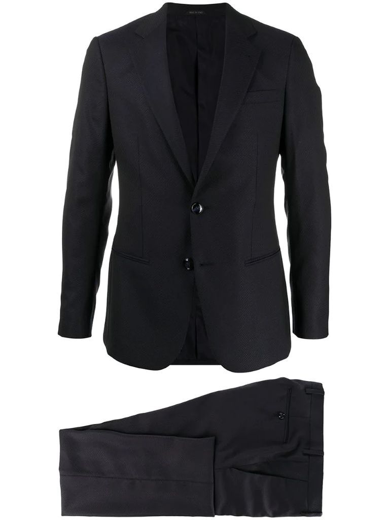 textured two-piece suit