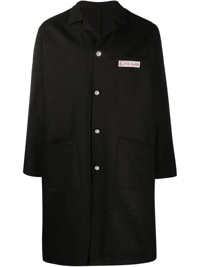 lab-style single-breasted coat