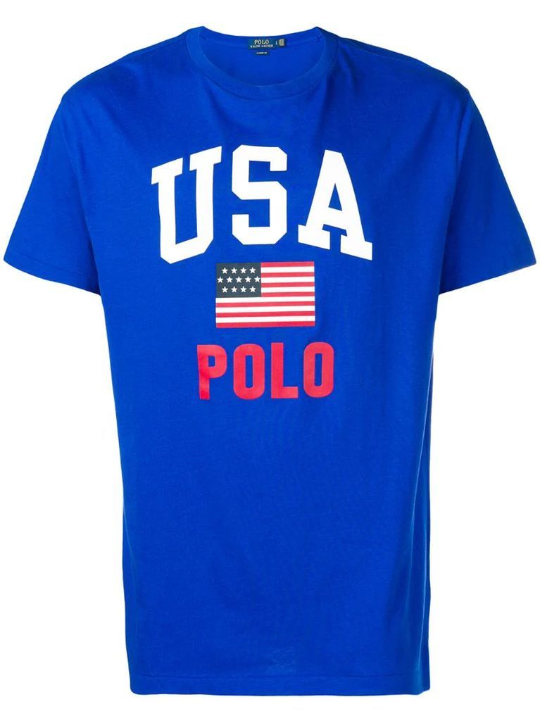 USA logo print T-shirt
