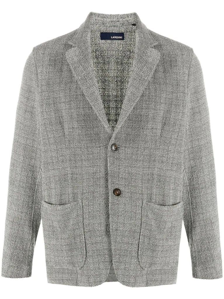 single-breasted knitted-style blazer